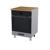 Шкаф нижний духовой 6Д кухня Контемп без столешницы (Дуб сонома/Кашемир софт)