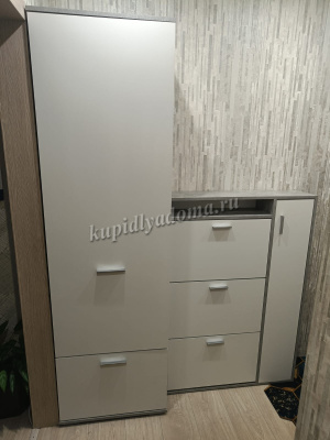 Шкаф Виола (Белый/Ателье светлый)