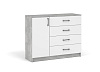 Комод Чикаго 1д 4 ящ (Ателье светлый/Белый)