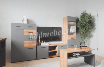 Стол журнальный Турин (Дуб крафт золотой/Графит)