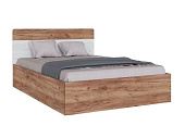 Кровать Вегас 1.6 с подъемным механизмом (Дуб крафт табачный/Дуб крафт белый)