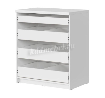 Комод Мята 0.8 (Белый/Шелковый камень)