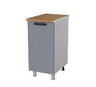 Шкаф нижний глубокий Г4Р кухня Кантри без столешницы (Белый/Карбон вулкан)