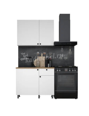 Кухня Ева 1,0 (Белый шагрень)