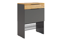 Обувница Баско (Графит/Дуб крафт золотой)