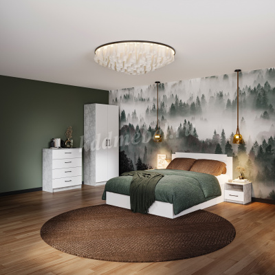 Шкаф 1д. Чикаго (Ателье светлый/Белый)