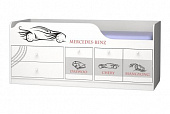 Кровать Смарти-3 с ящиками (Белый/Фотопечать Машинки)
