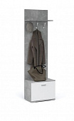 Тумба с вешалкой Виола (Белый/Ателье светлый)