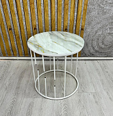 Стол журнальный Георгин-06 с фотопечатью (Белый/2706/Белый) 