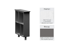 Шкаф нижний торцевое завершение нижнее открытое НТ85 кухня Осло без столешницы (Белый/Карбон вулкан)